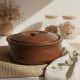Wooden Bowl with Lid Large